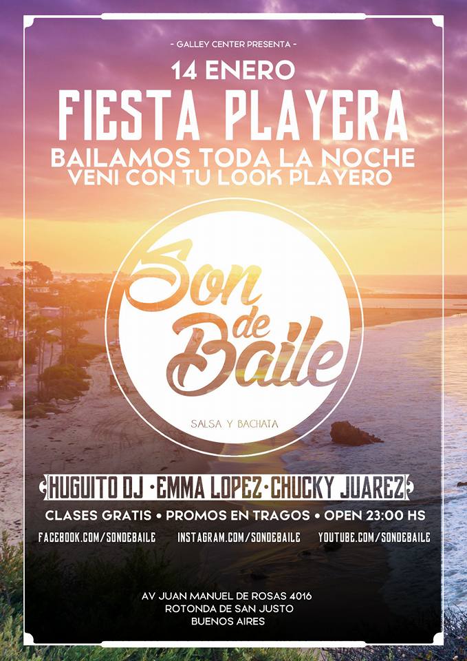 Fiesta Playera de Son de Baile Salsa&Bachata