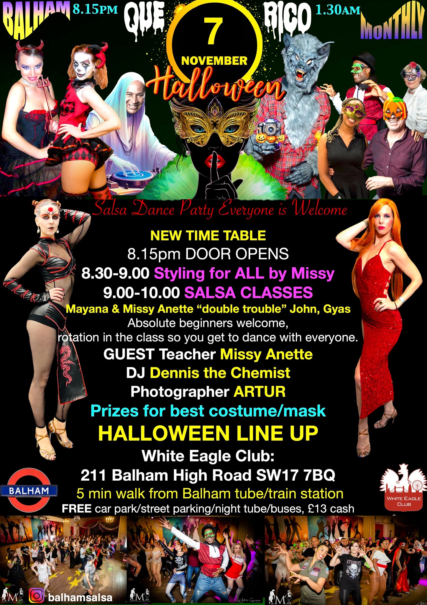 Balham Que Rico Halloween Salsa Dance Party