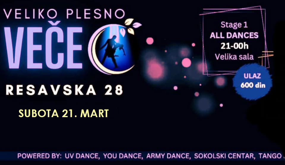 VELIKO PLESNO VEČE u Resavskoj 28