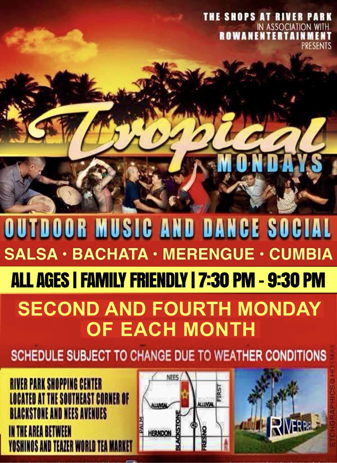 Tropical Monday Outdoor dancing at Riverpark - April 13 & 27