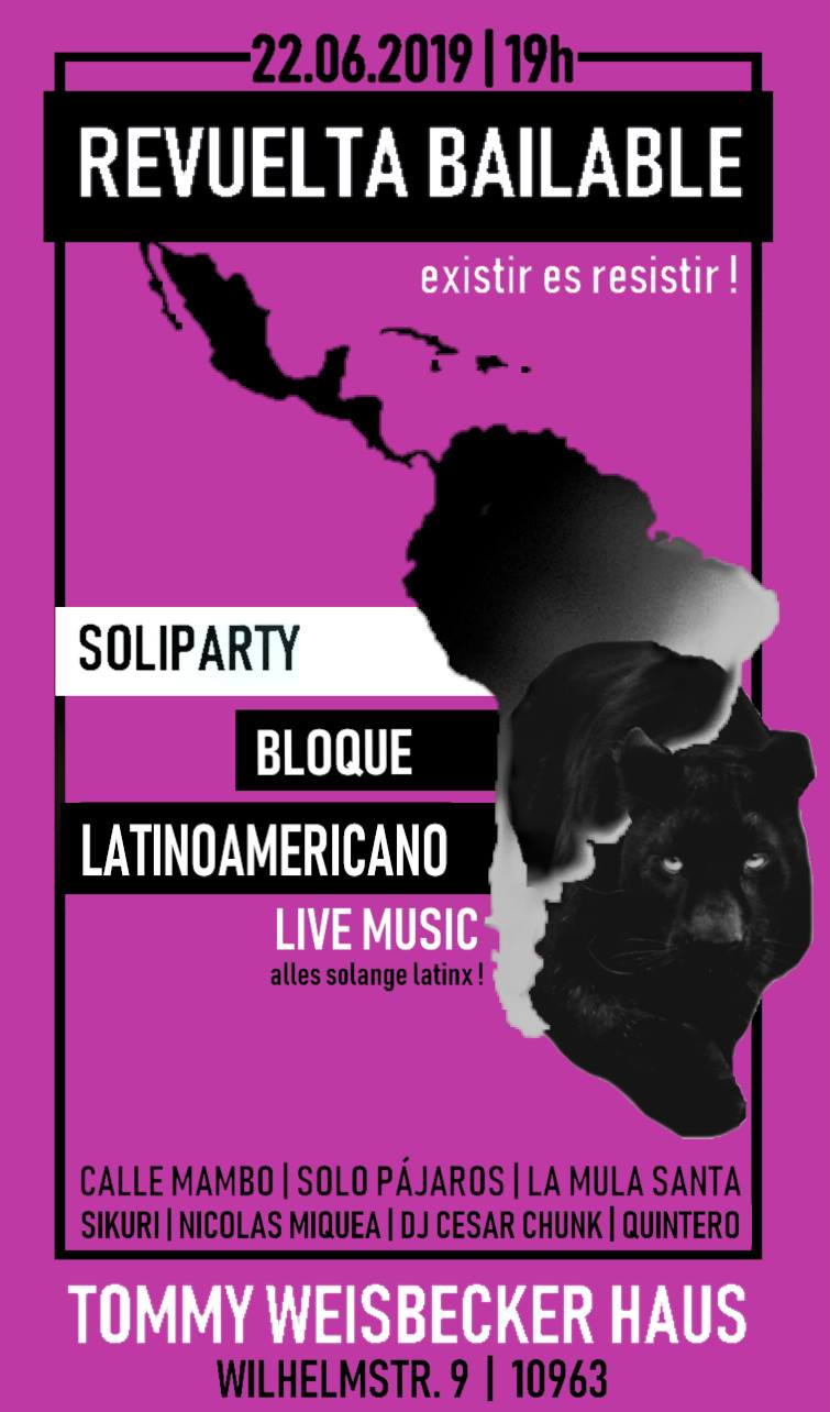 ¡Revuelta Bailable! Soliparty Bloque Latinoamericano