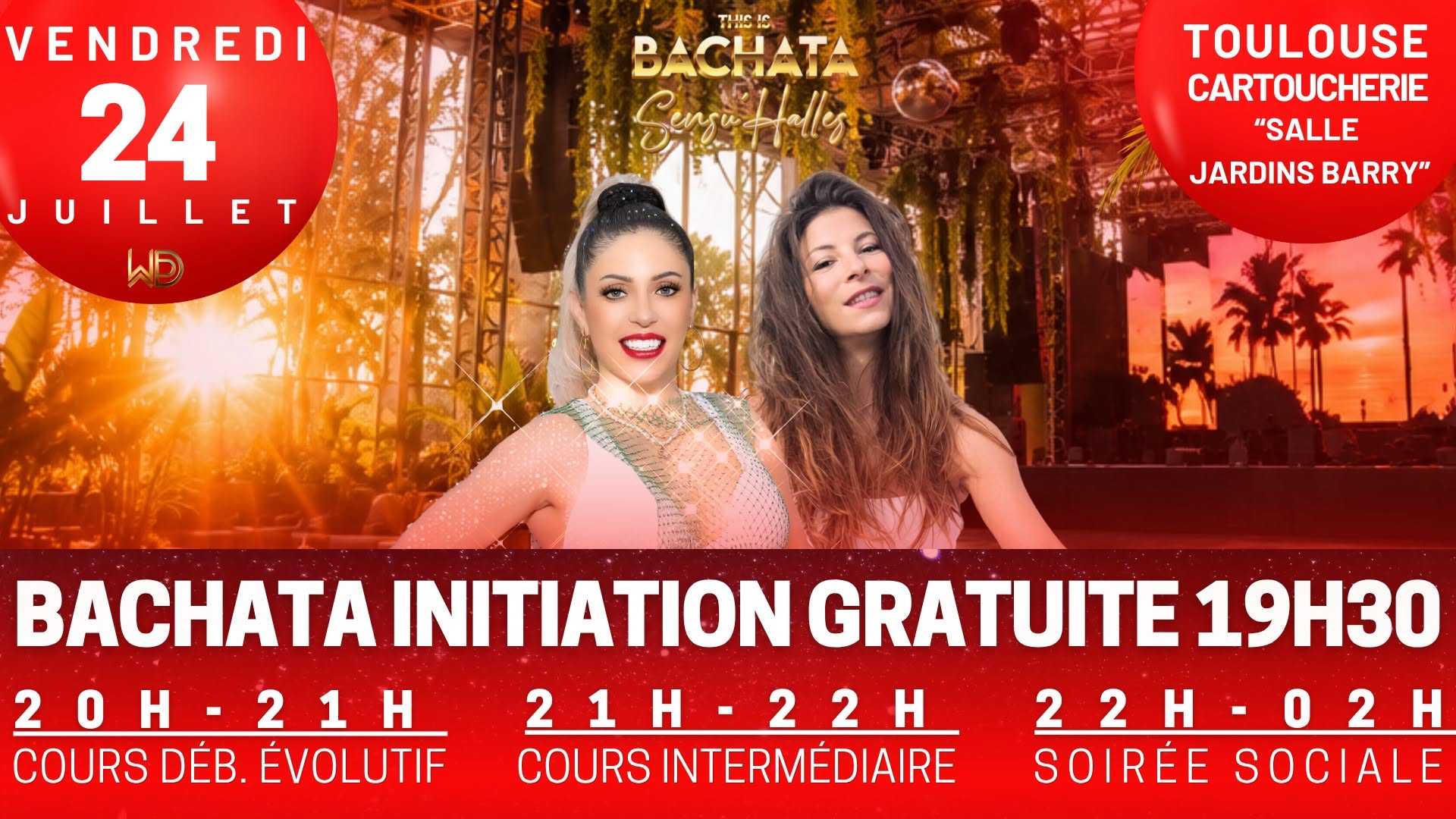 🔥BACHATA INITIATION GRATUITE 19H30🔥🌴 TOUS LES VENDREDIS À LA CARTOUCHERIE "Salle Barry"