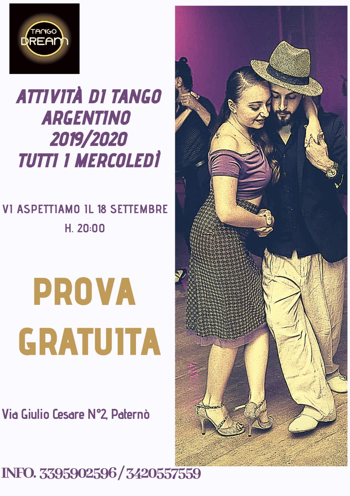 TANGO Argentino attività 2019 2020 Paternò