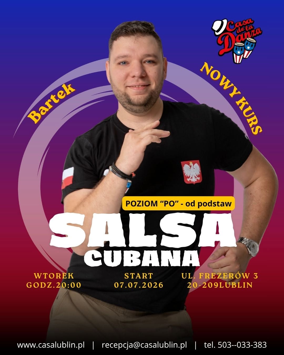 NOWY KURS ☀️ SALSA CUBANA OD PODSTAW ☀️ start: 07.07 (wtorek) godz.20:00 CASA DE LA DANZA