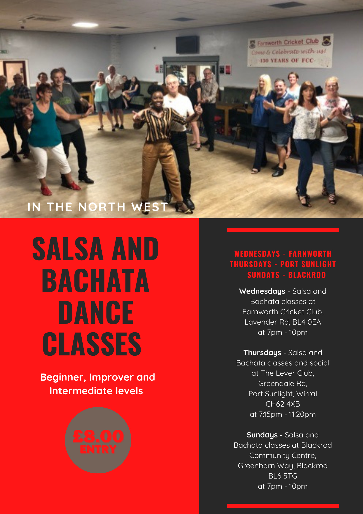Wednesday night Salsa and Bachata Classes Social