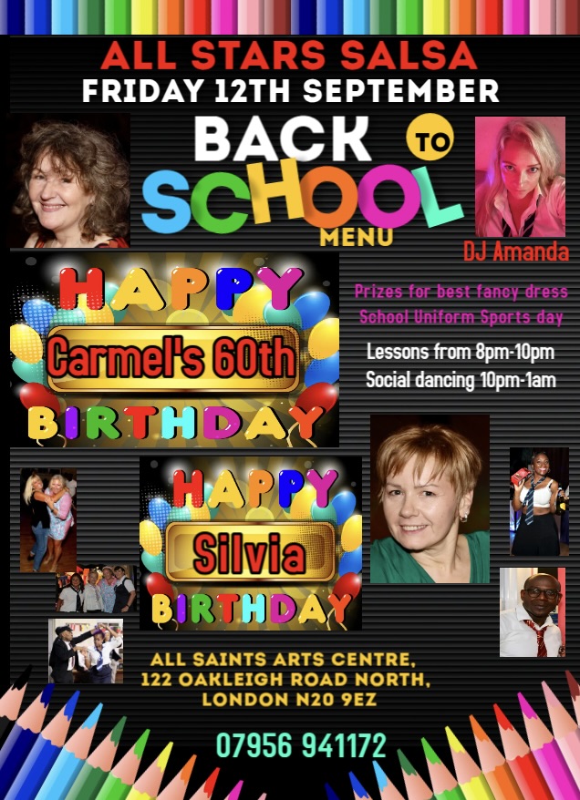 All Stars Salsa Back to School 12th September 2025