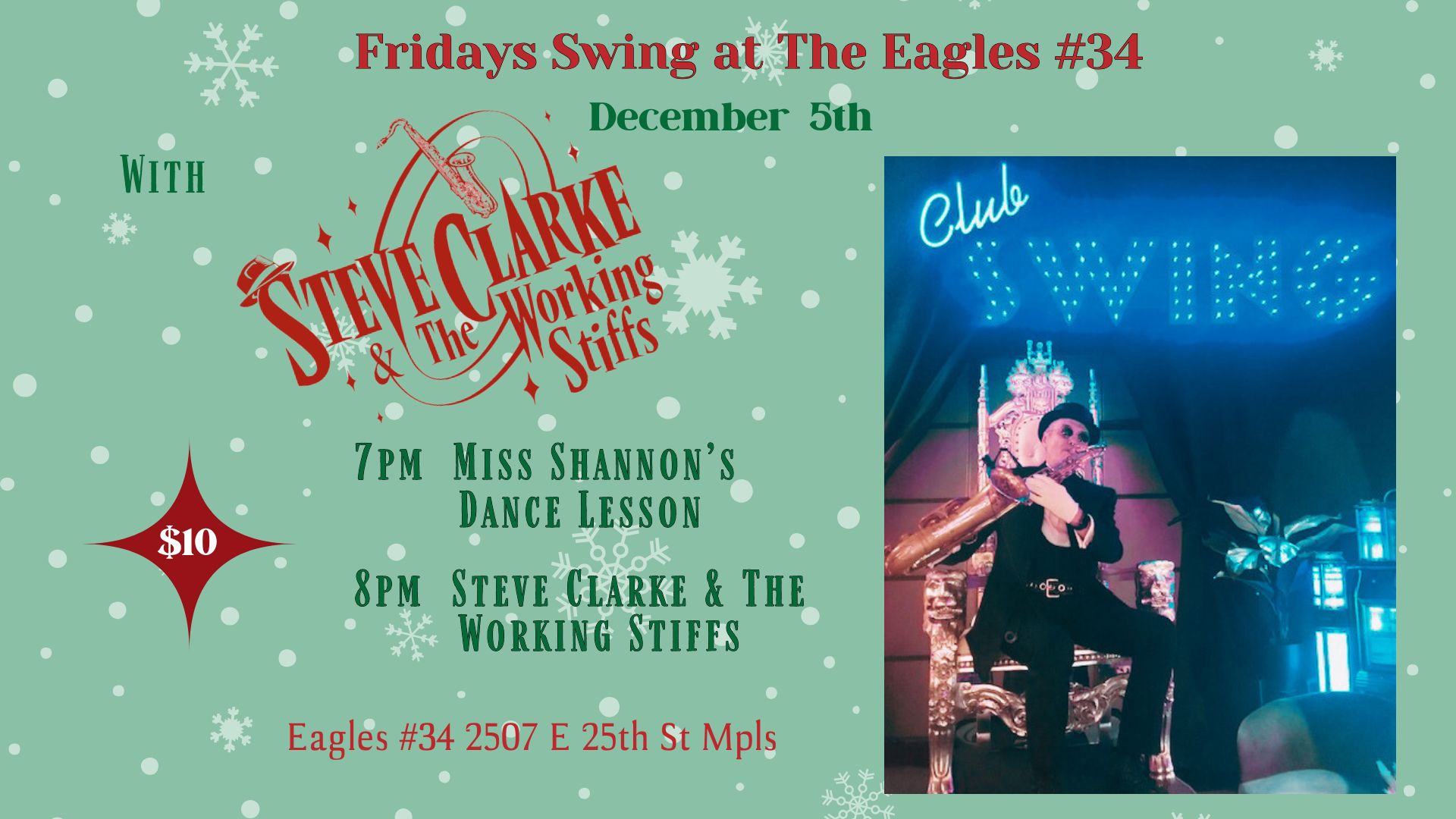 Club Holiday Swing at the Eagles