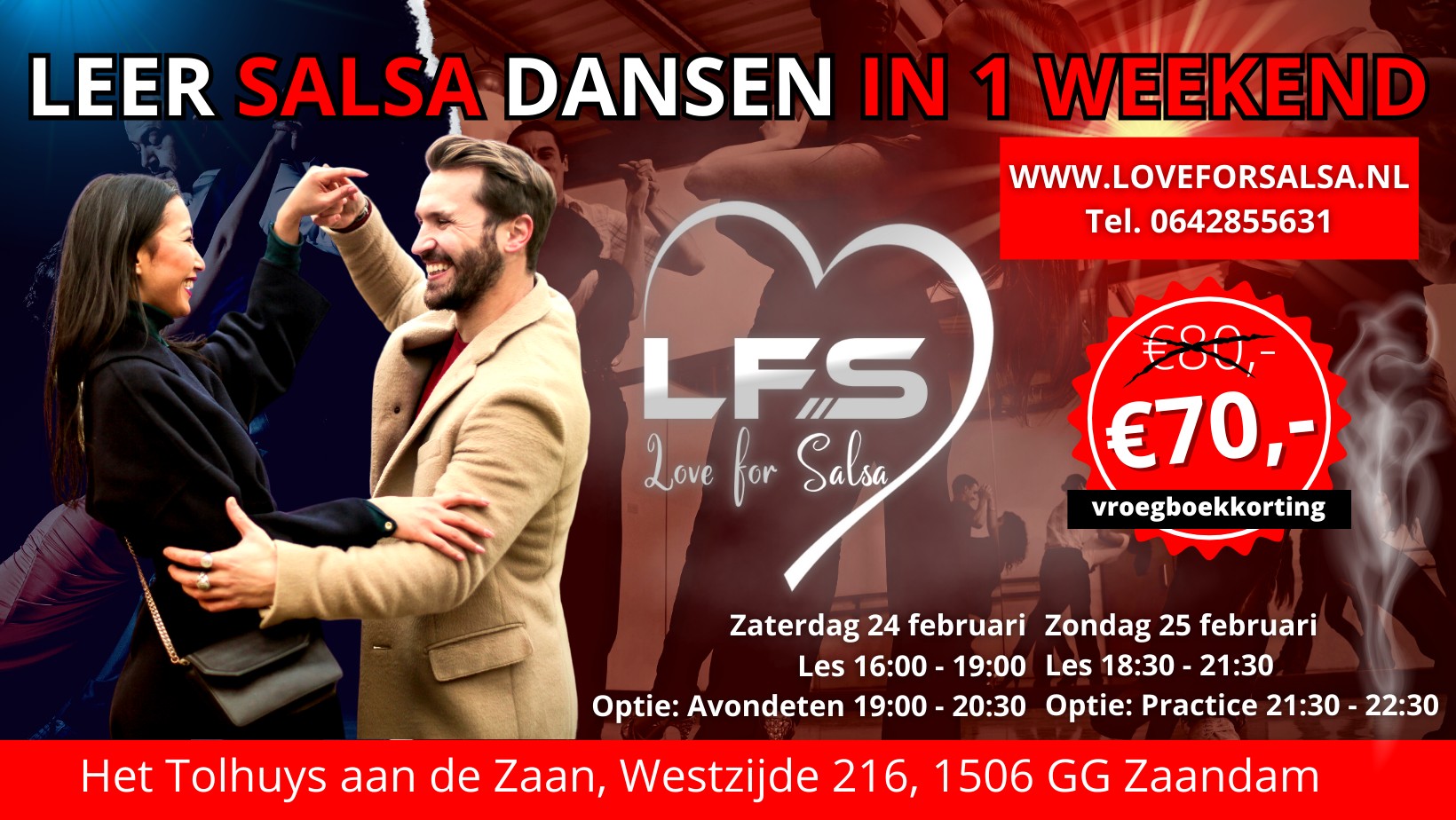 Leer SALSA dansen IN 1 WEEKEND bij Love For Salsa in Zaandam