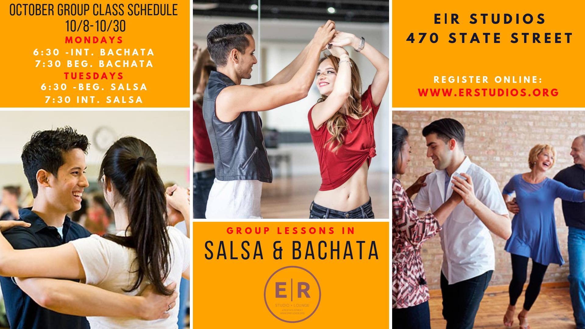 Salsa & Bachata Classes in Rochester October Session 10 8-10 30