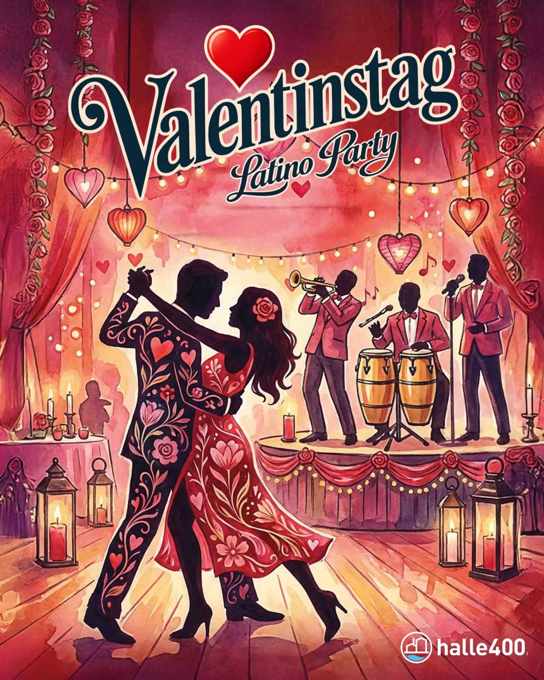Valentinstag Salsa & Latino Party - Halle 400 - Mi Salsita live
