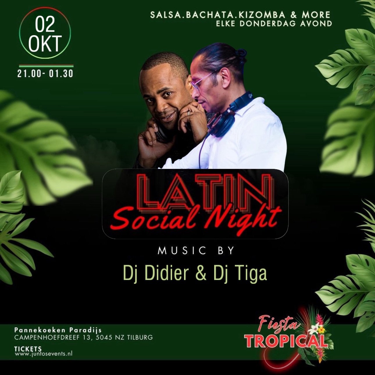 Fiesta Tropical Tilburg Latin Social Night . Do 2 Okt π΄
