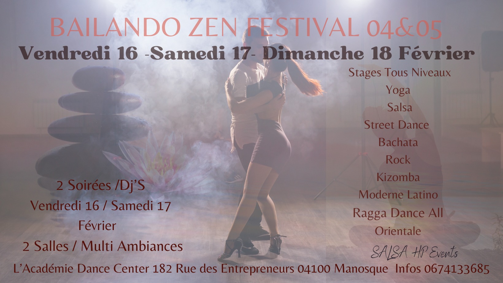" Bailando Zen Festival 04 & 05 " Stages de Danses , Yoga & Soirées Dansantes