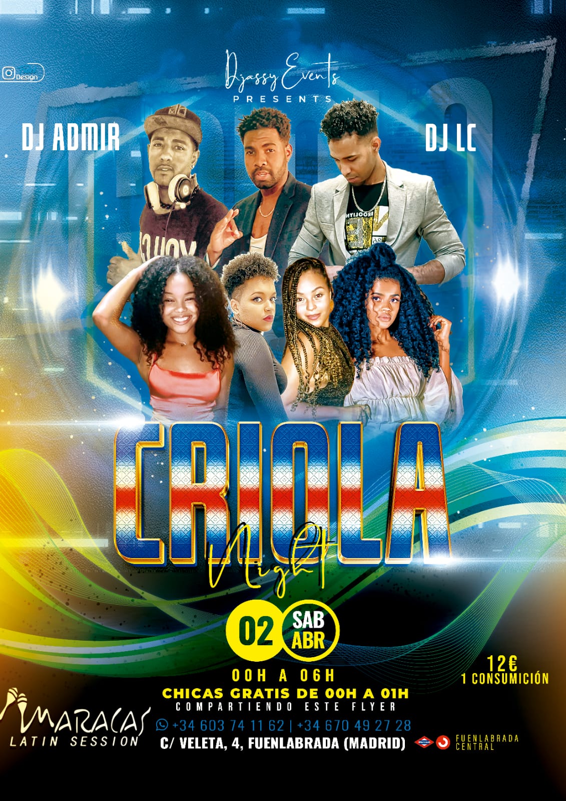 Criola Night Madrid - Sábado 2 de abril de 2022