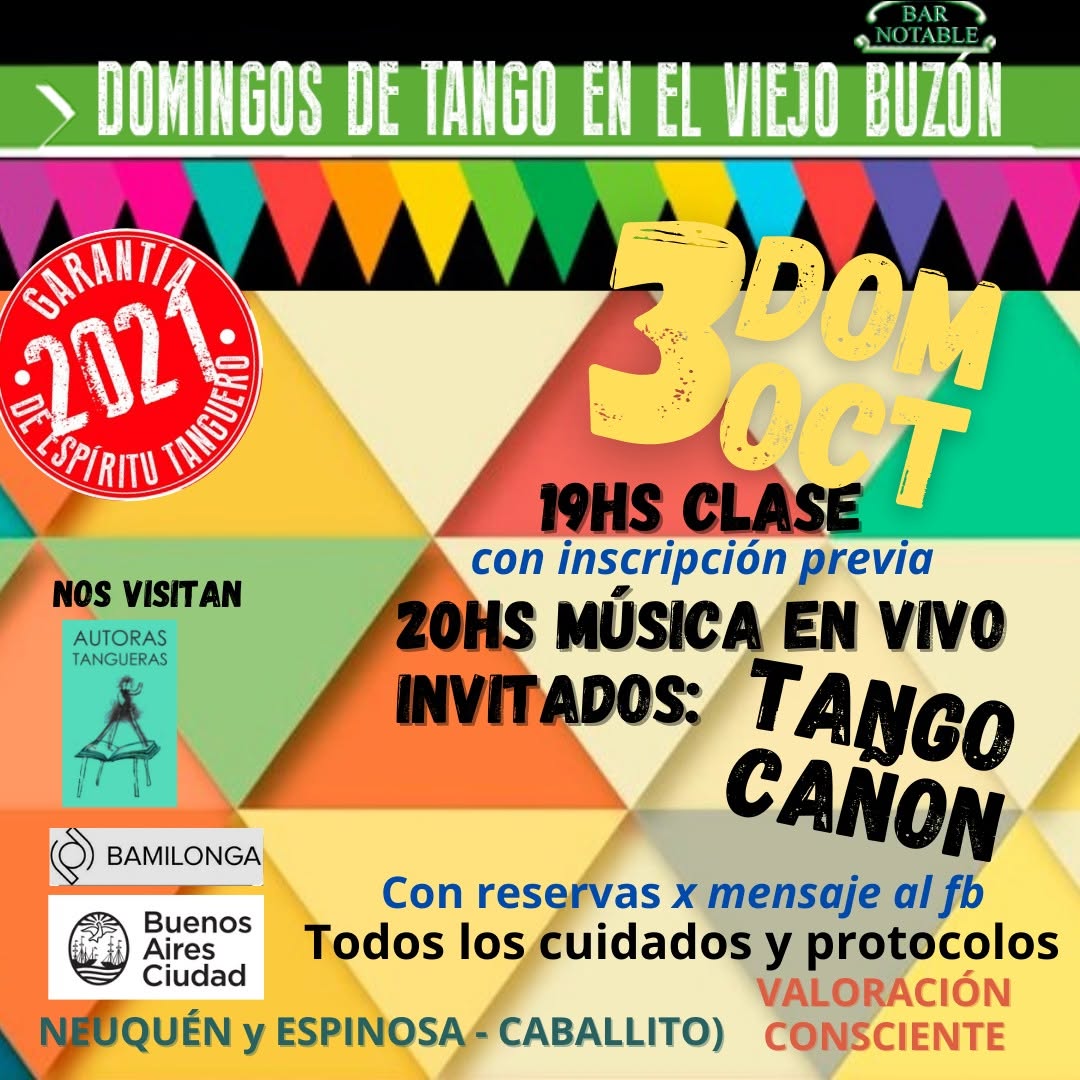 Domingo de Tango en El Viejo Buzón! Invitados: Tango Cañon!