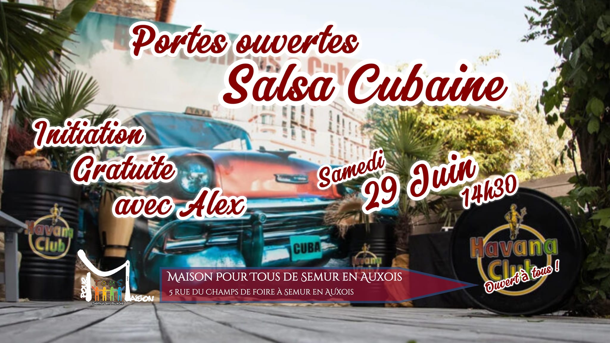 Cours découverte SALSA CUBAINE à la Maison Pour Tous de Semur en Auxois.