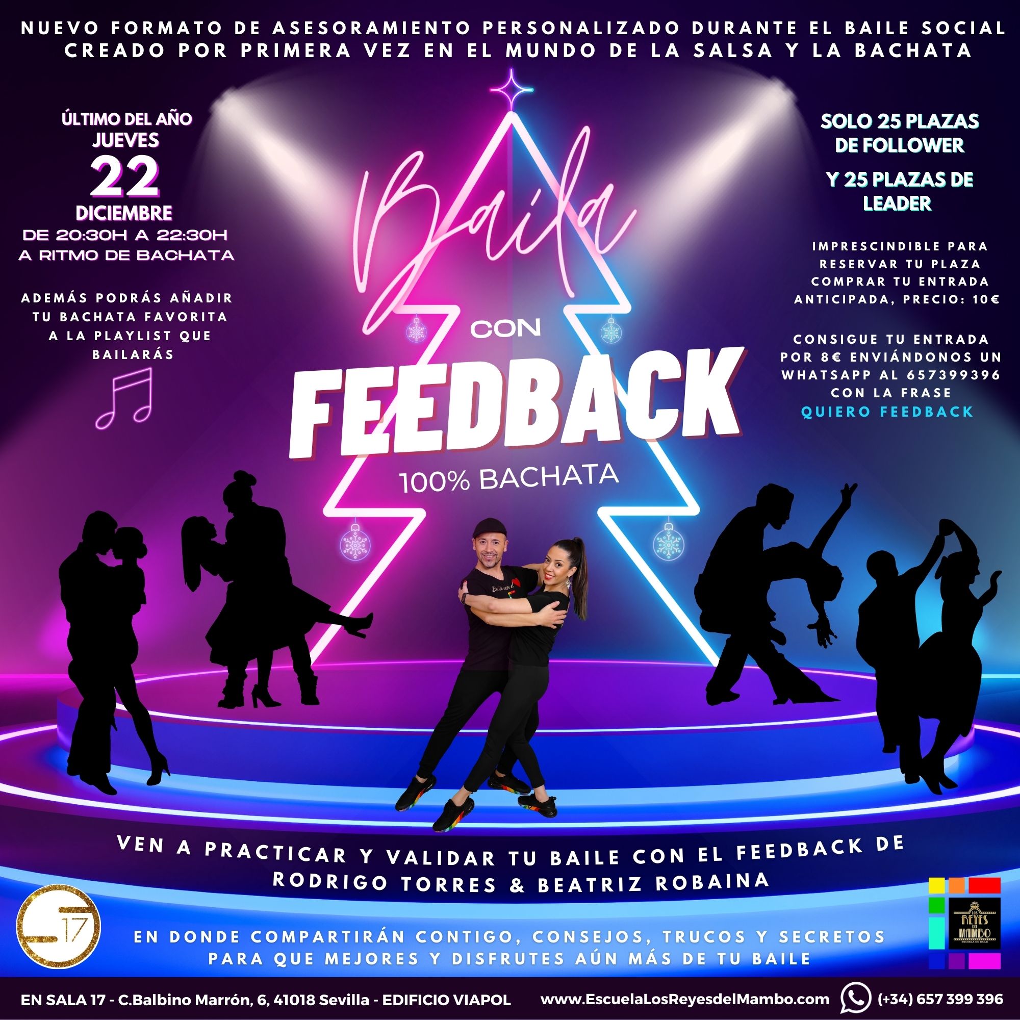 BAILA CON FEEDBACK A RITMO DE BACHATA CON RODRIGO TORRES Y BEATRIZ ROBAINA ÚLTIMO DEL AÑO