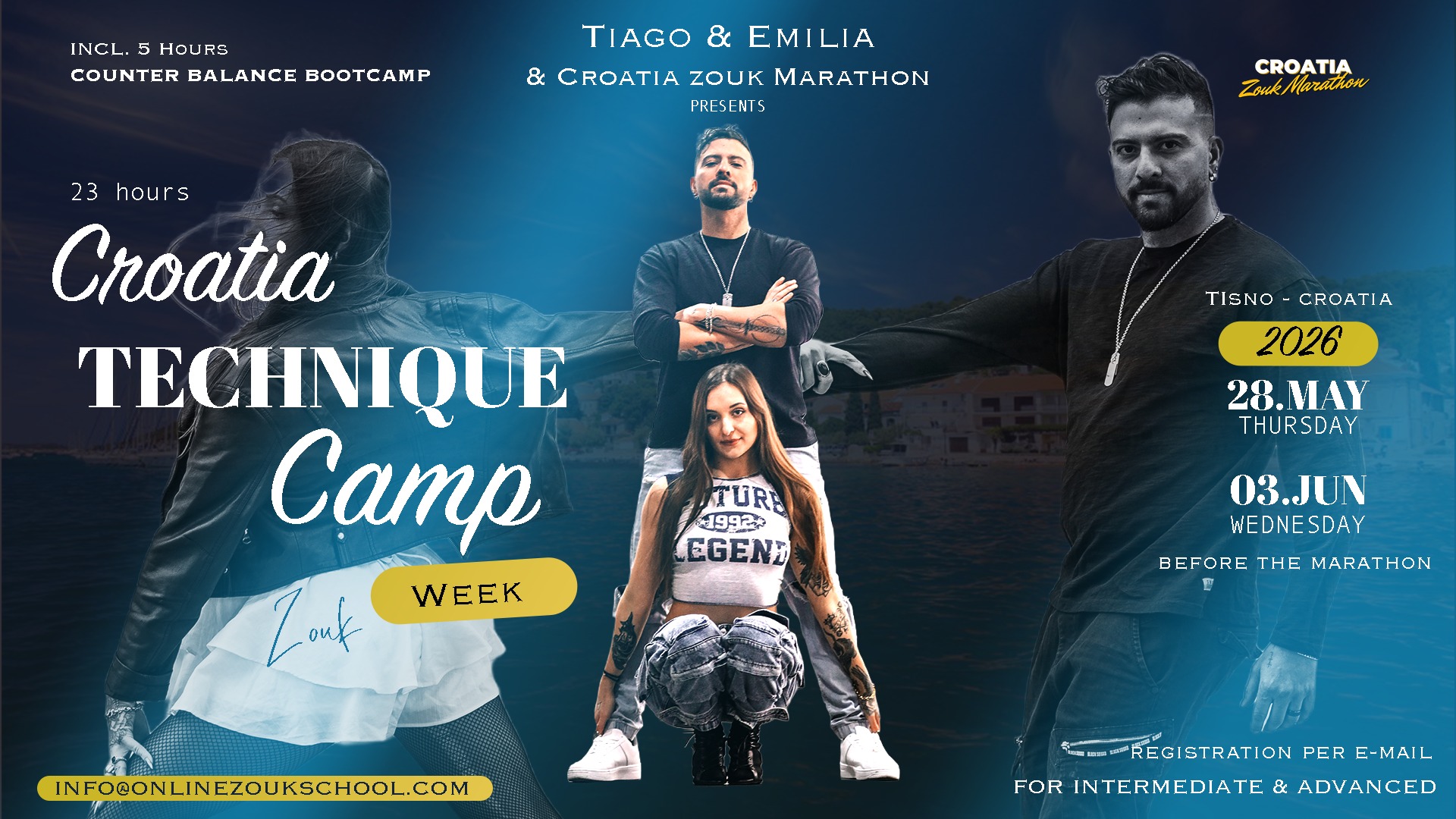 23h Croatia Technique Camp with Tiago & Emilia Croatia Zouk Marathon Warm up