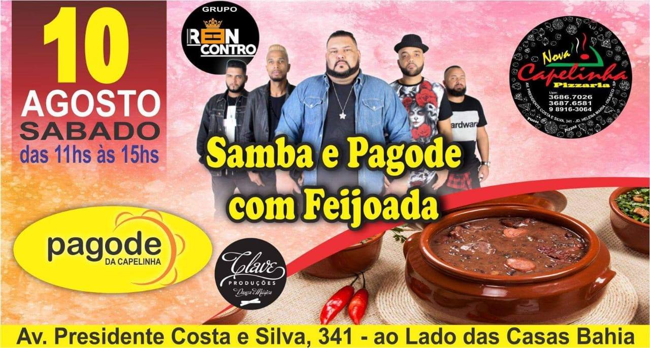 Inauguração do pagode da capelinha com samba ao vivo e Feijoada
