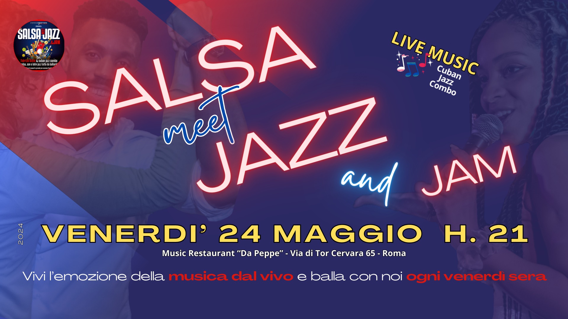 Salsa Meet Jazz & Jam Venerdรฌ 10 Maggio dalle ore 21