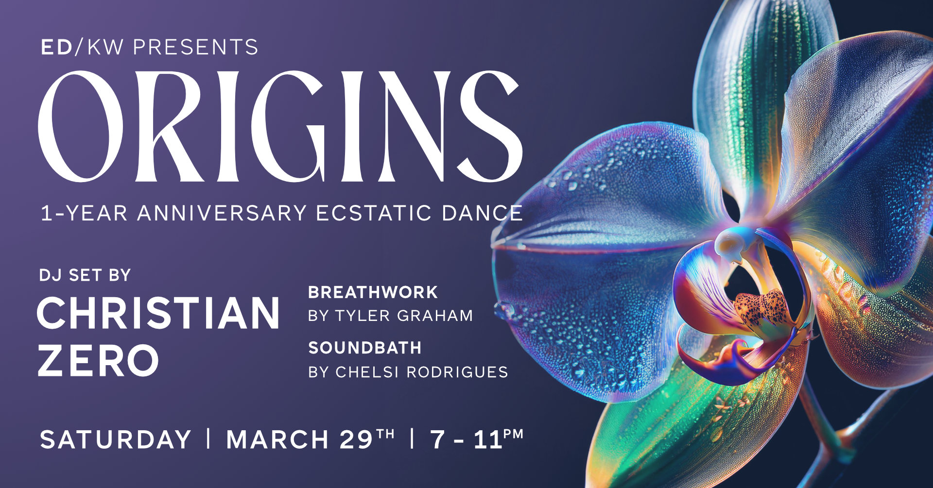 Ecstatic Dance KW Presents: Origins ~ Featuring Christian Zero
