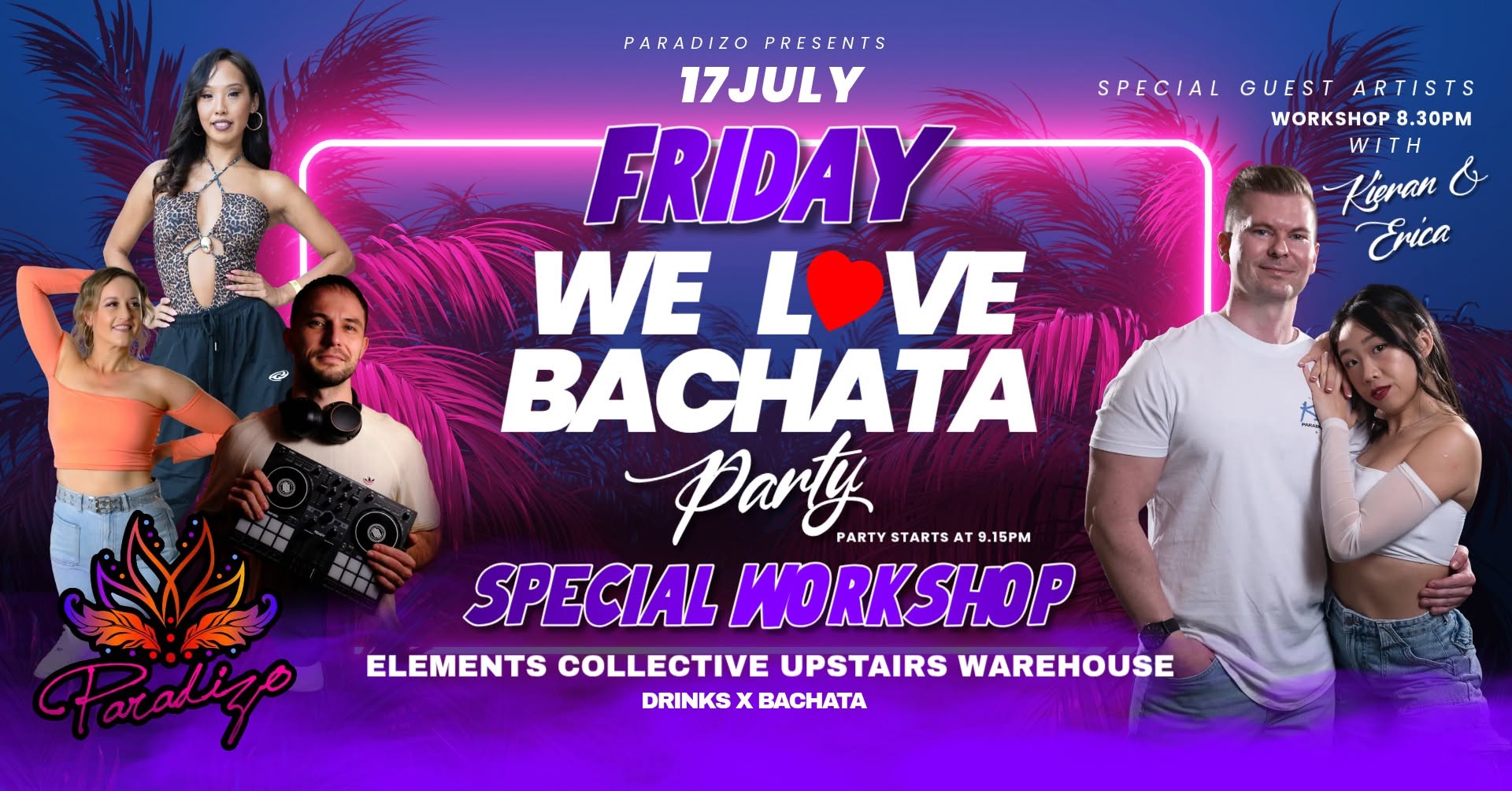 WE LOVE BACHATA PARTY - 17TH JULY @ ELEMENTS COLLECTIVE UPSTAIRS
