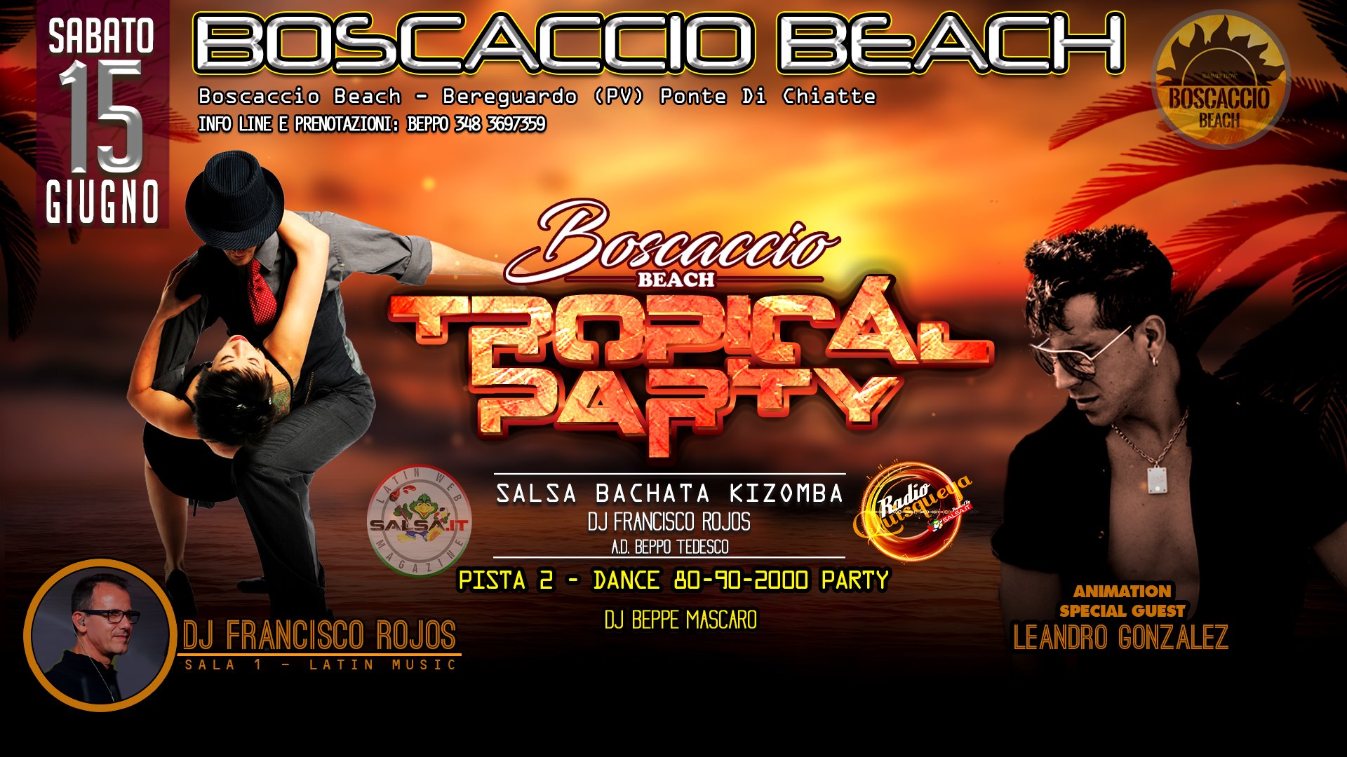 Sabato 15 Giugno Boscaccio BEACH 2019 LATIN