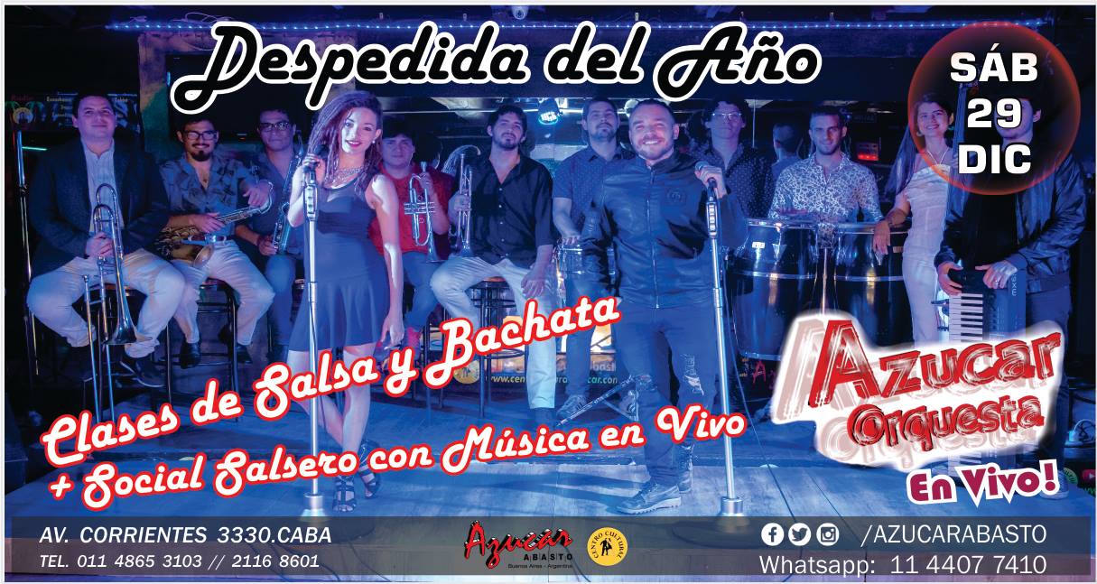 Despedida del Año + Orquesta Azucar en Vivo