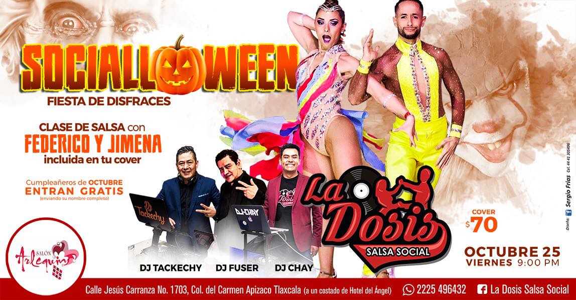 Socialloween en La Dosis SS 25 10 19 Noche de salsa&bachata