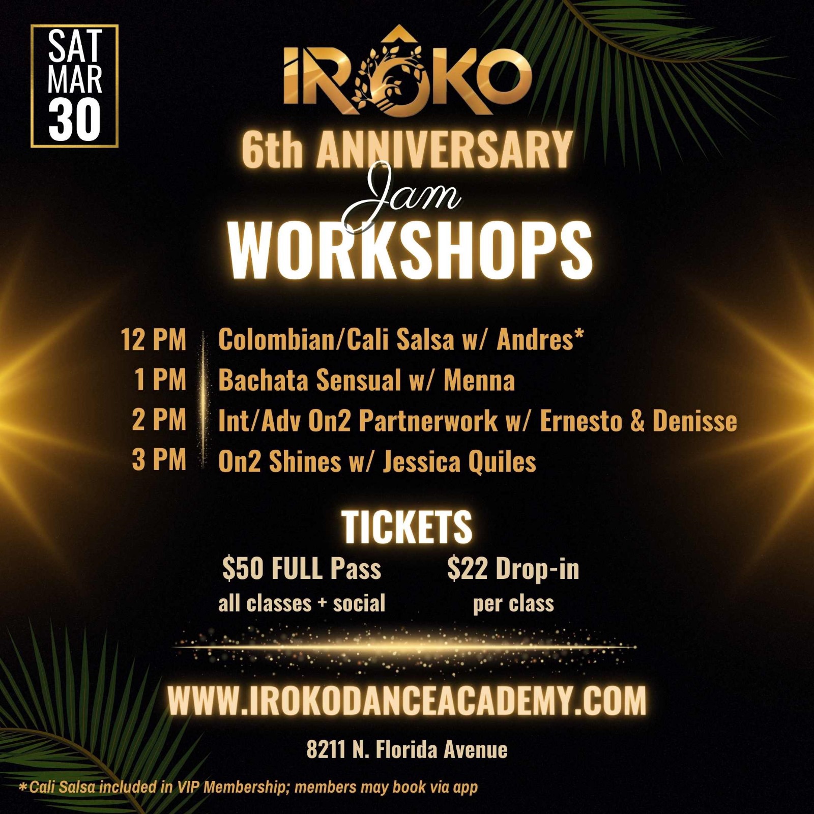 Irôko's 6th Anniversary Jam Day Workshops