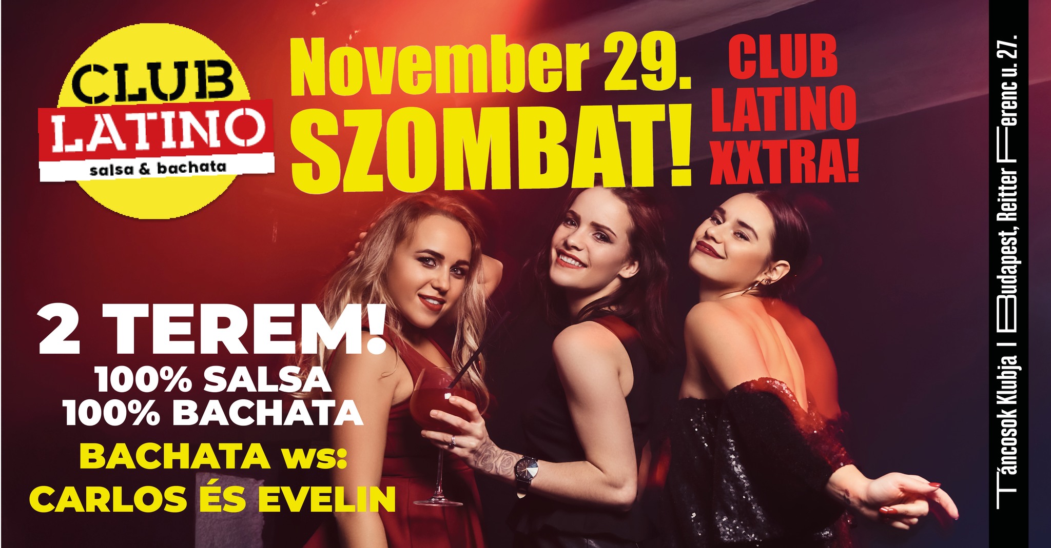 Club Latino! kivételesen szombaton! 2 termes buli: salsa & bachata + workshop