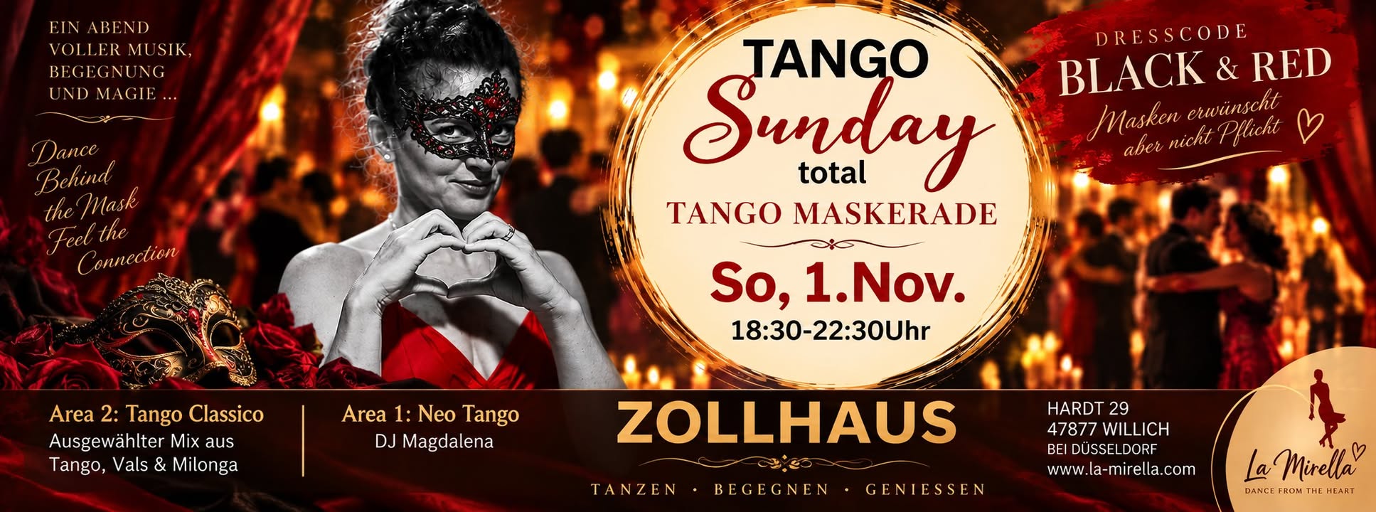 🎭 TANGO SUNDAY TOTAL TANGO MASKERADE 🖤❤️