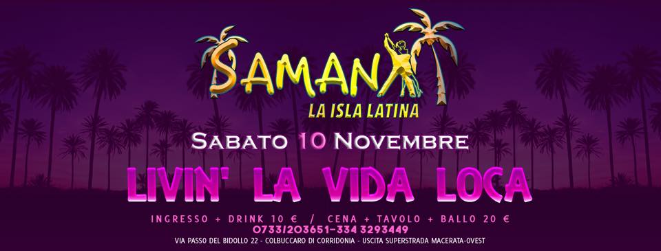 ✦Samanà Latino✦ Sabato 10 Novembre 2018