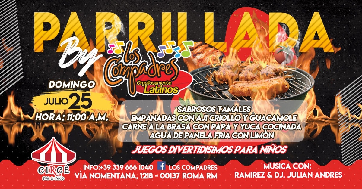 Celebremos Colombia! 20 de Julio Con Gran Parrillada.