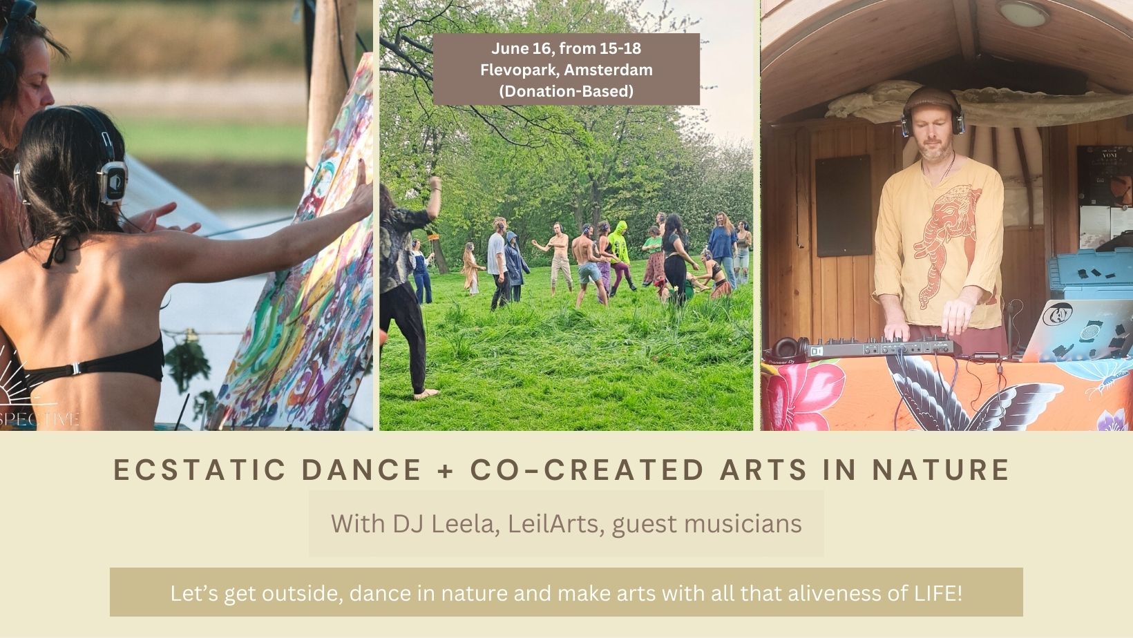Ecstatic Dance + Co-created Arts + Whirling in Nature (Flevopark Amsterdam, Donation-Based)