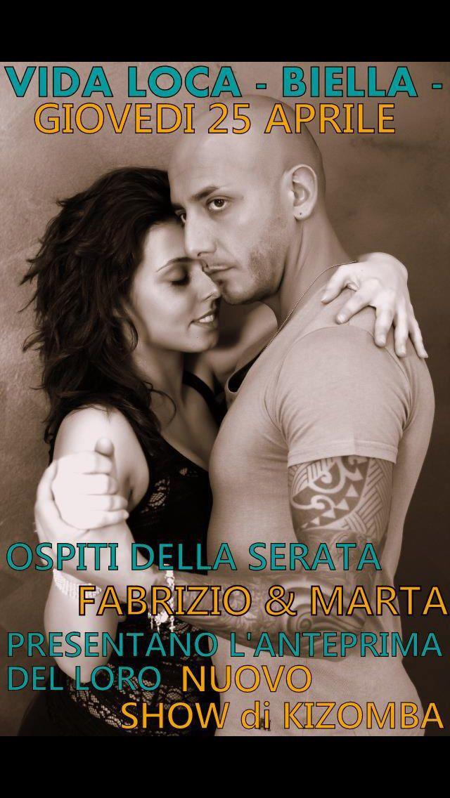 kizomba show con MARTA e FABRIZIO giovedì al VIDA LOCA
