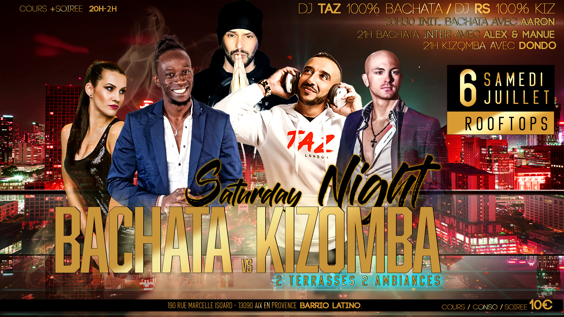 Saturday Night Bachata vs KIZ - SAMEDI 6 JUILLET