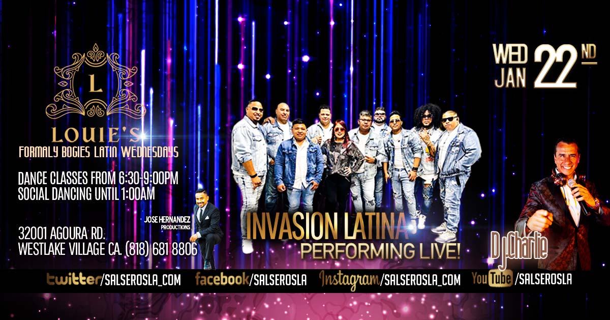Invasion Latina live at Club Louie's Salsa & Bachata night