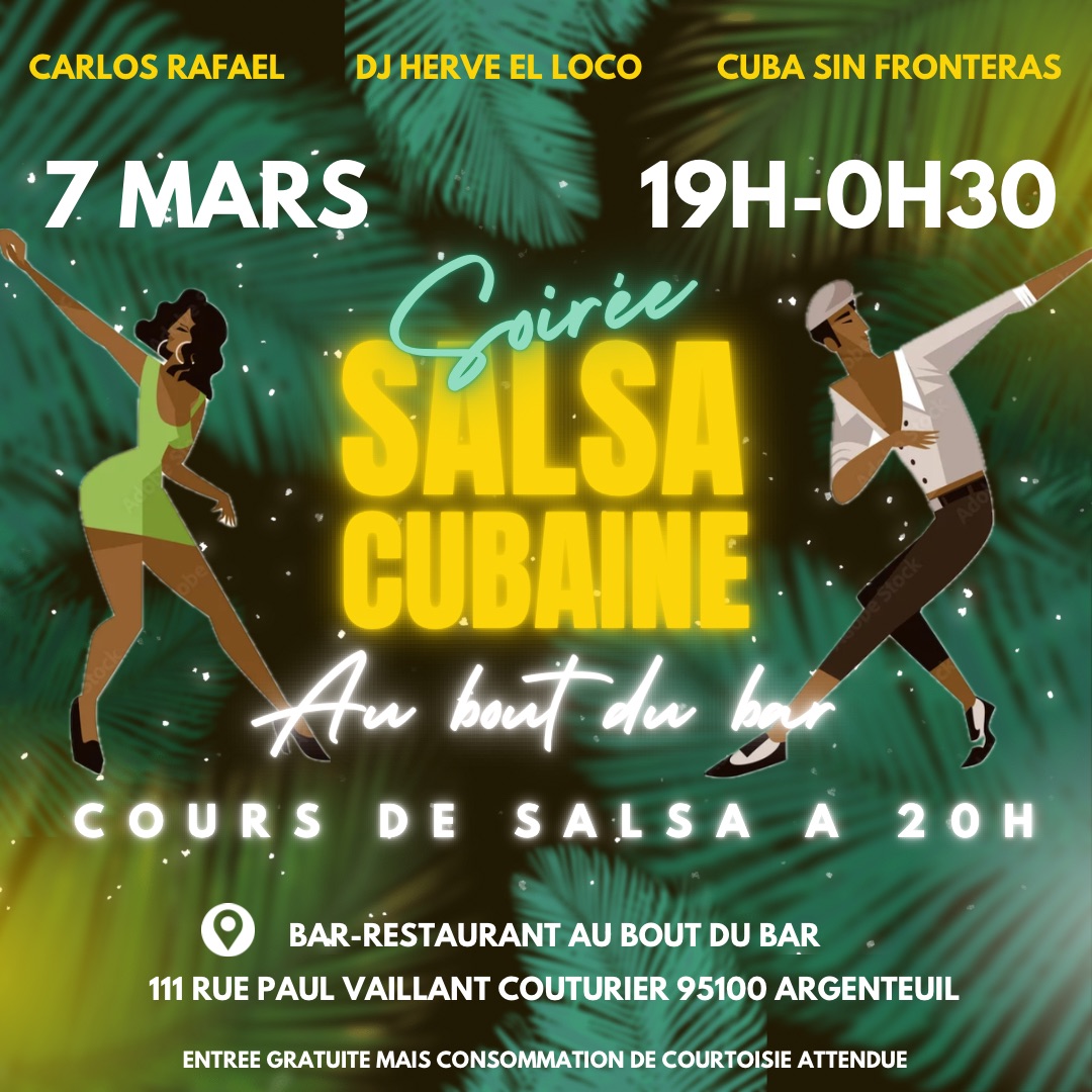 Soirée Salsa cubaine Au bout du bar