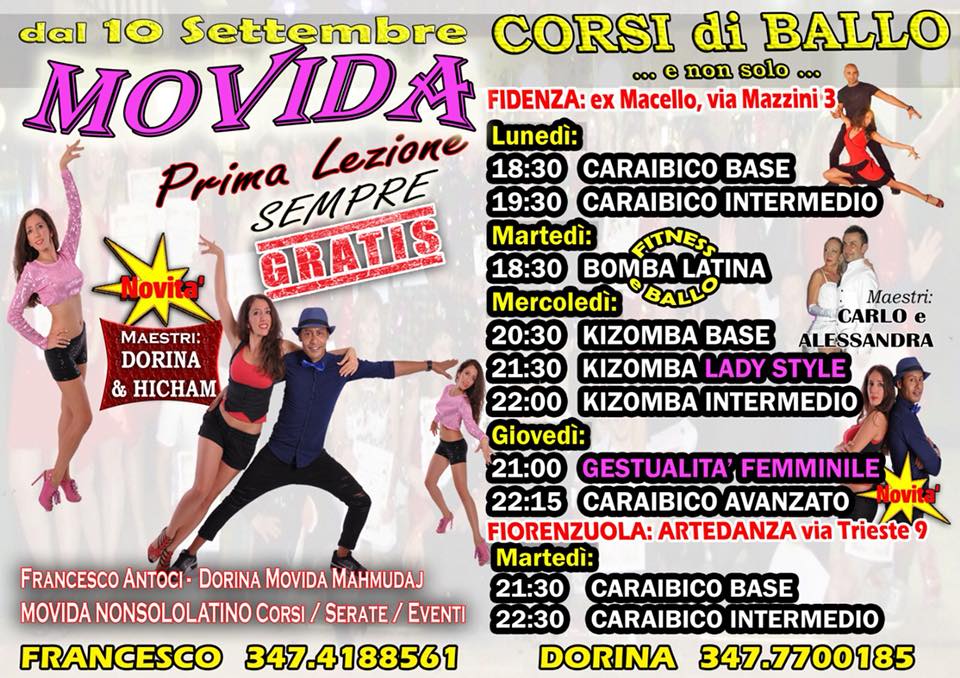 Presentazione corsi Kizomba scuola Movida di Fidenza (PR)