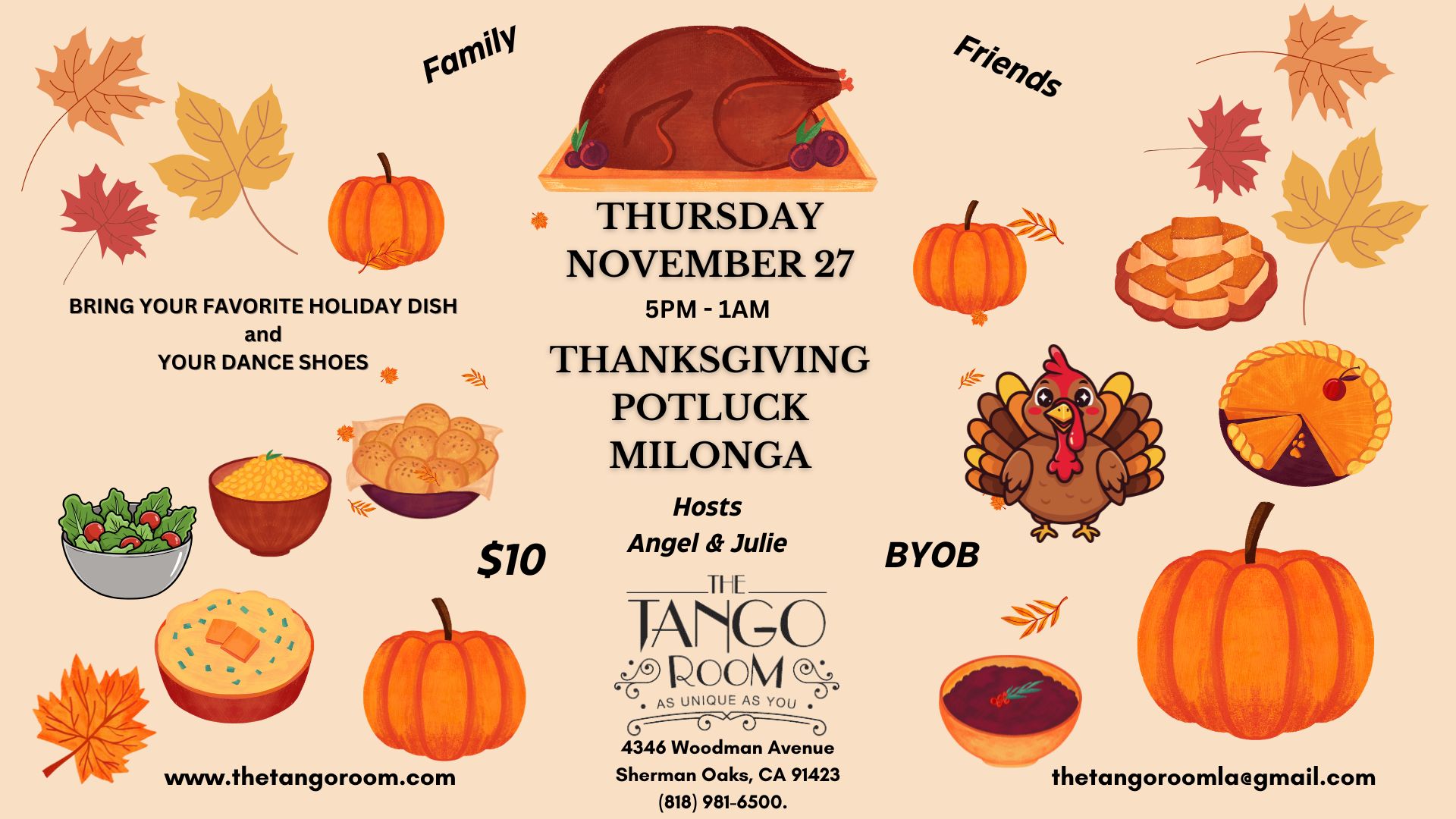 THANKSGIVING POTLUCK MILONGA & FOOD DRIVE