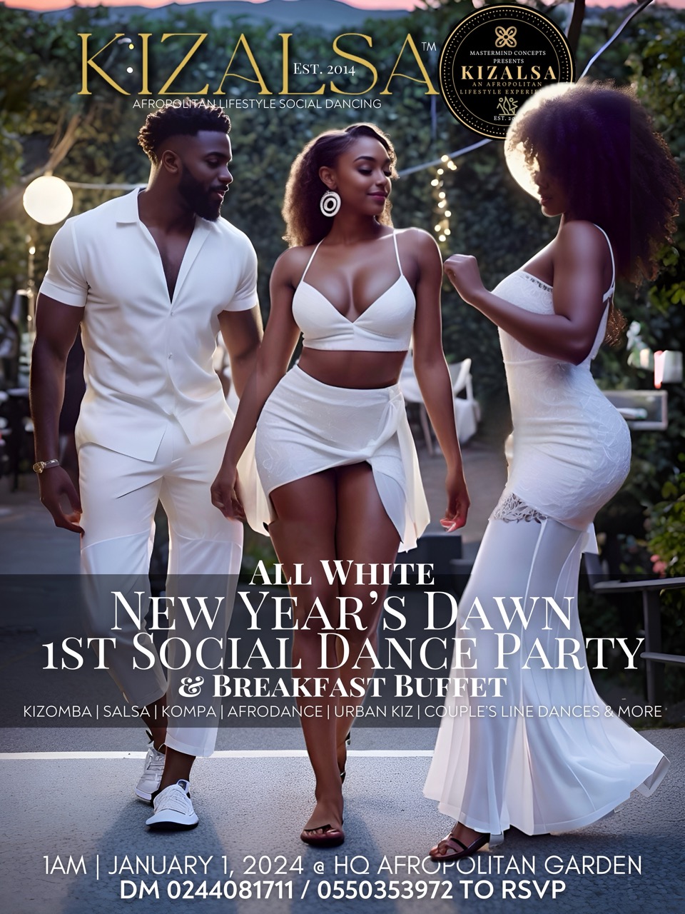 KIZALSA ALL WHITE NEW YEAR'S DAWN DANCE & BREAKFAST BUFFET