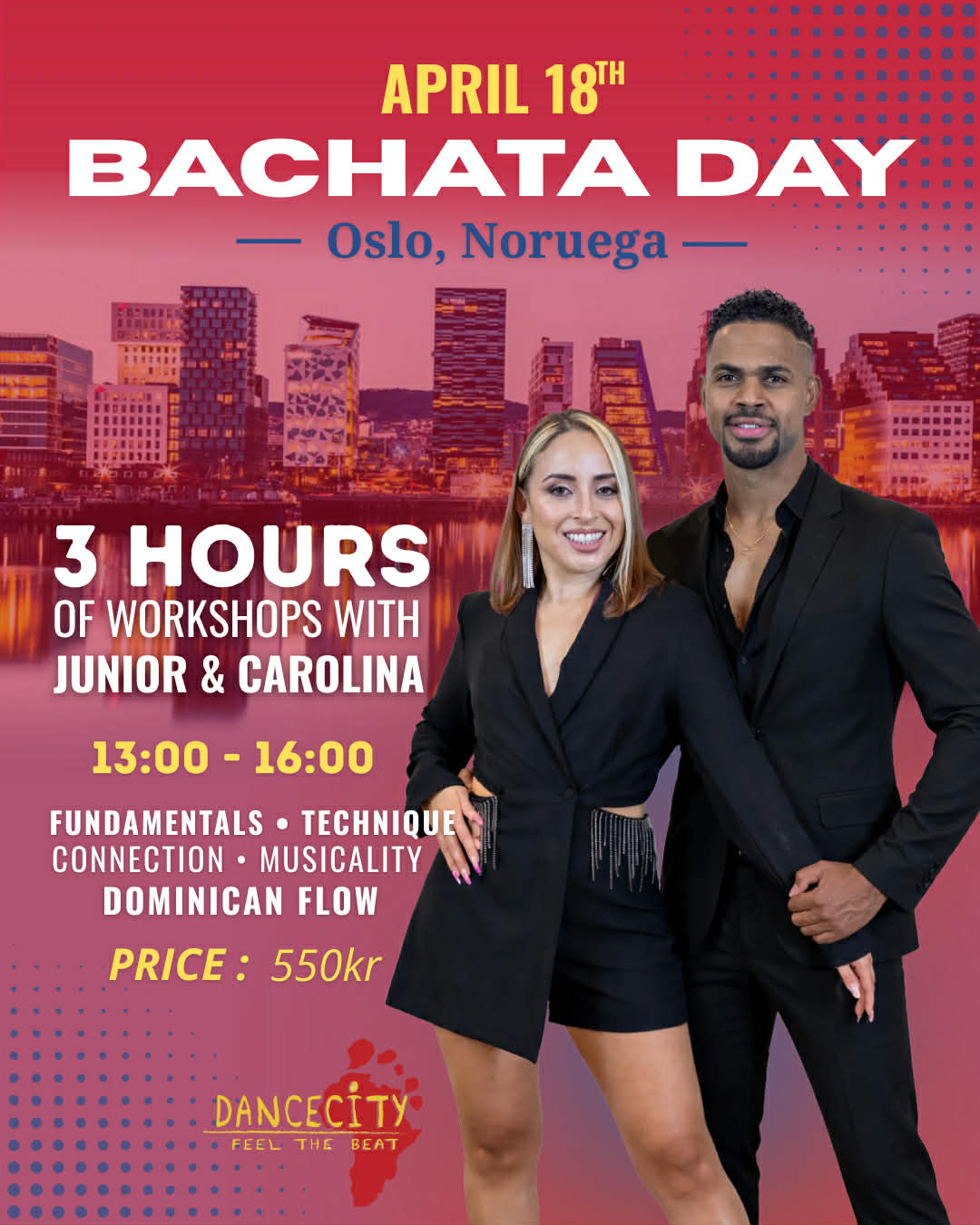 DOMINICAN BACHATA DAY WITH JUNIOR AND CAROLINA