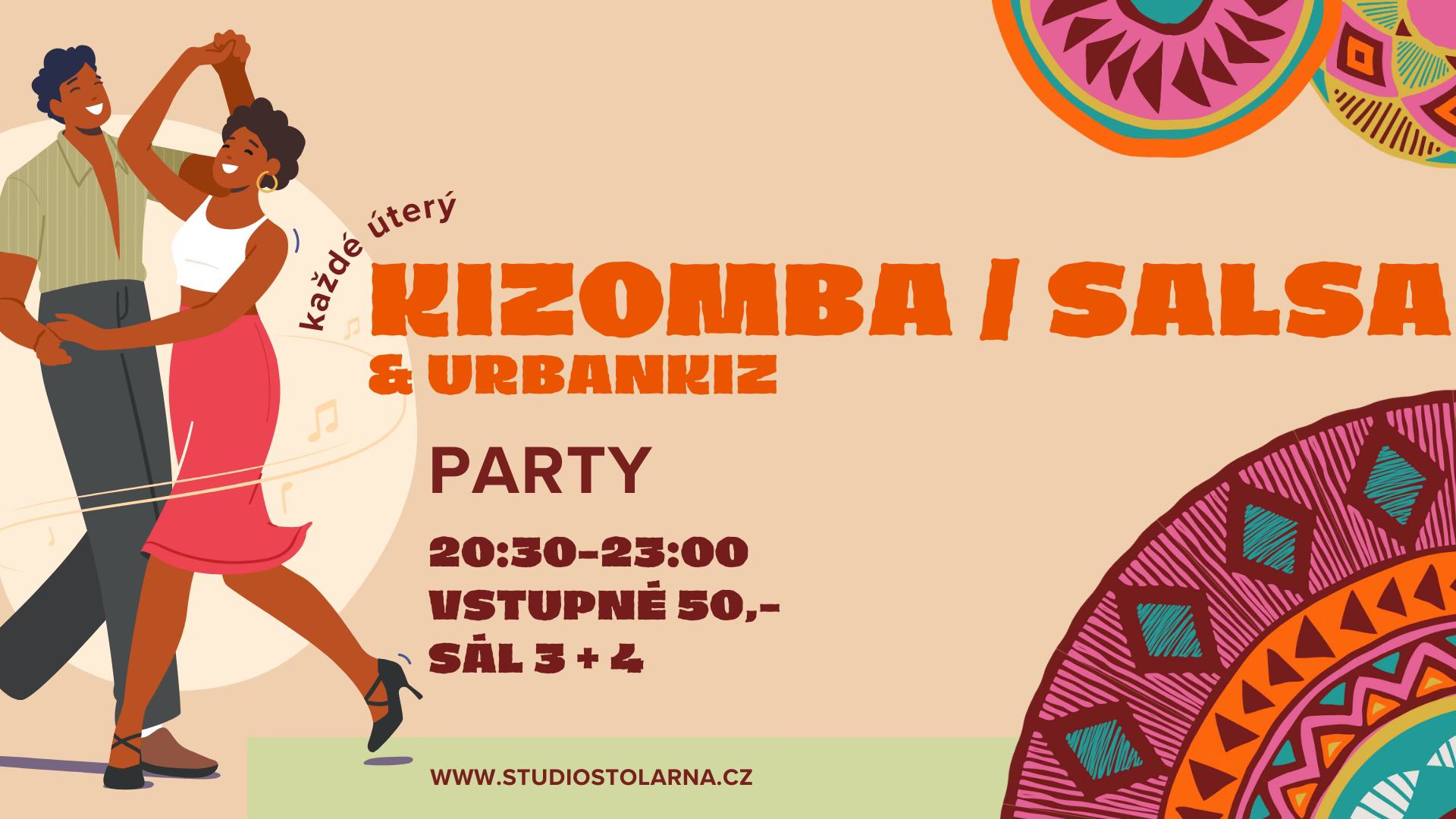 Pravidelné úterní KIZOMBA & SALSA párty ve Stolárně!