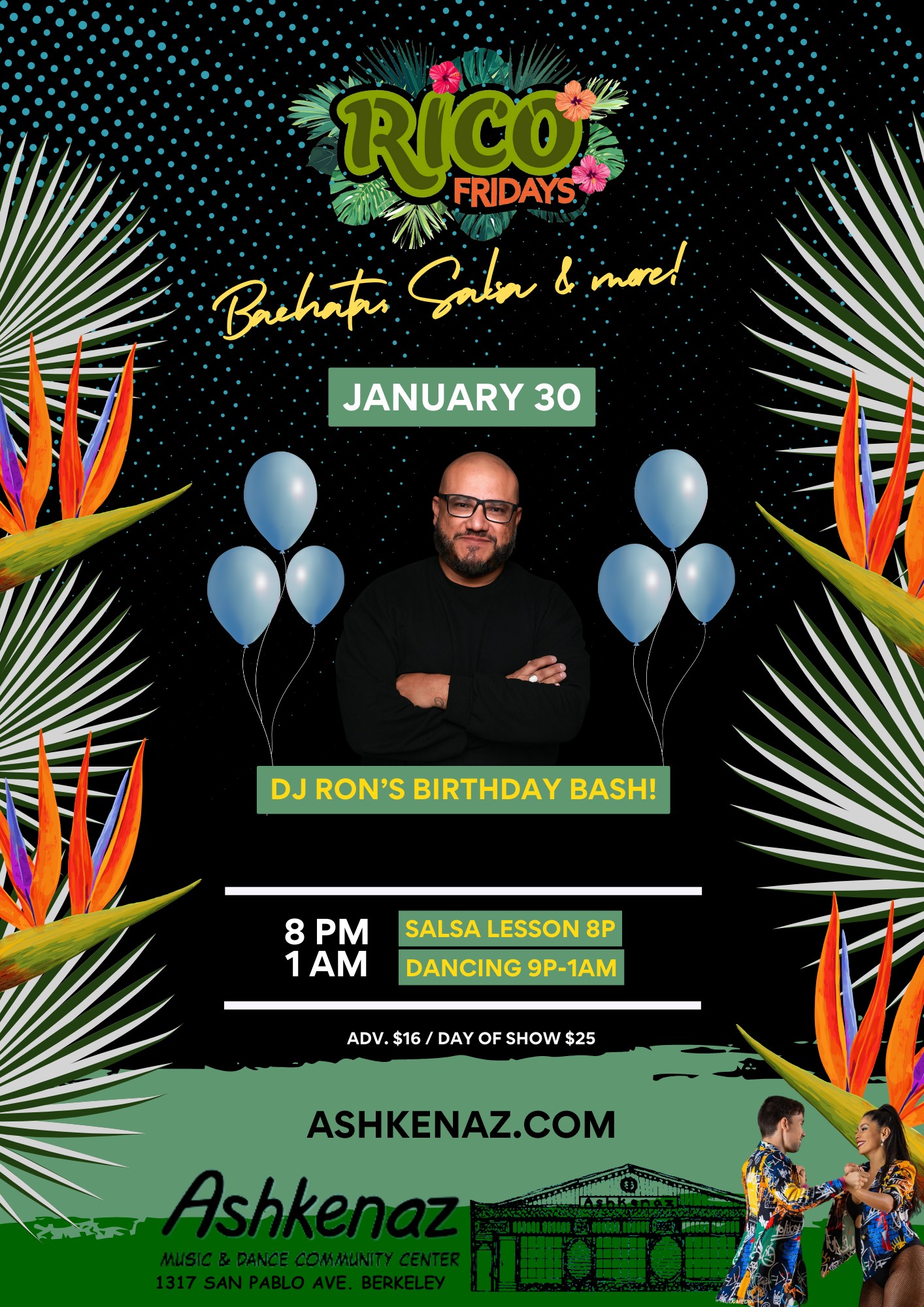 RICO FRIDAYS - Bachata & Salsa party + DJRon's Bday Bash!