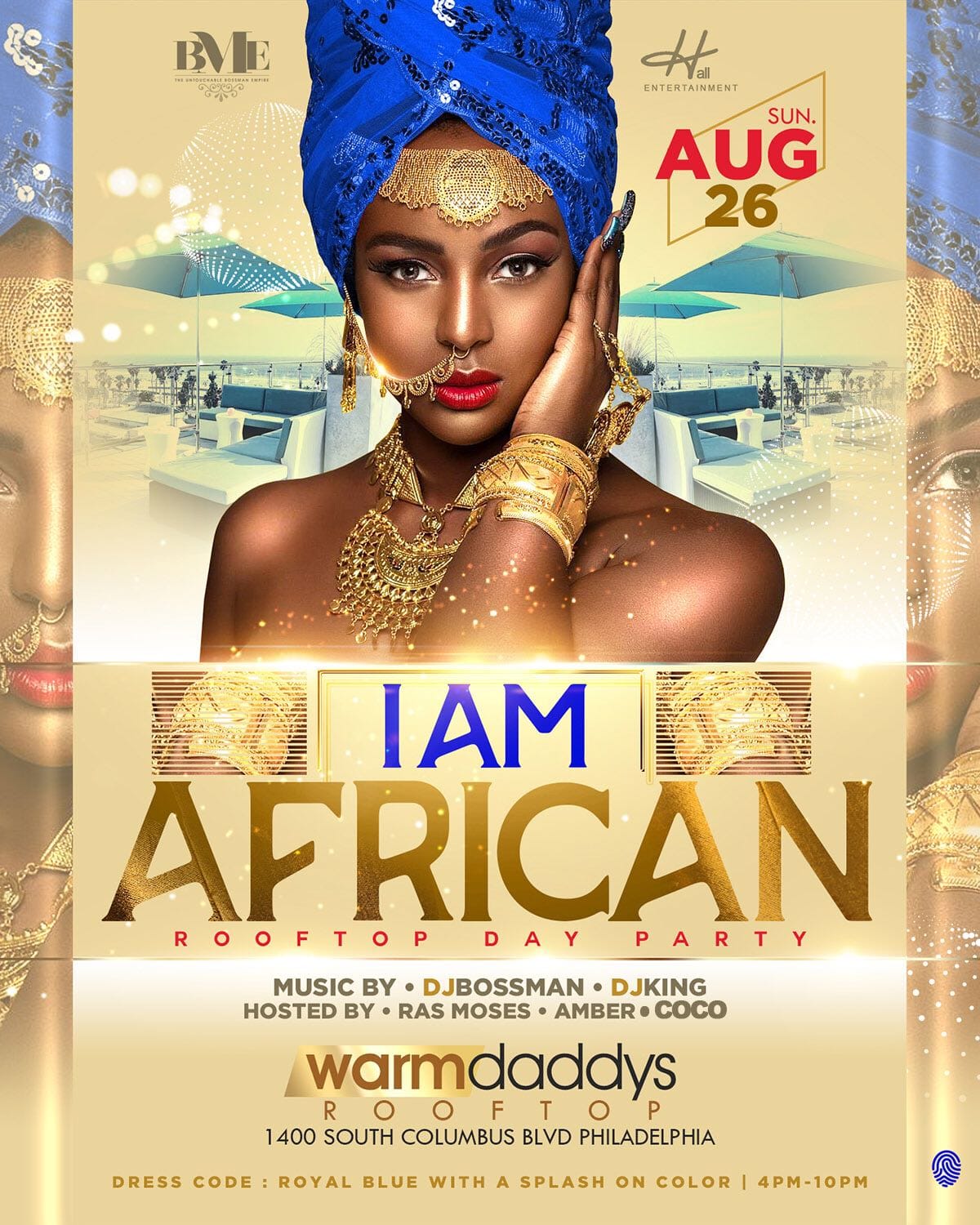 I Am African Royal Blue Day Party Afrobeats•Soca•Dancehall•Kompa
