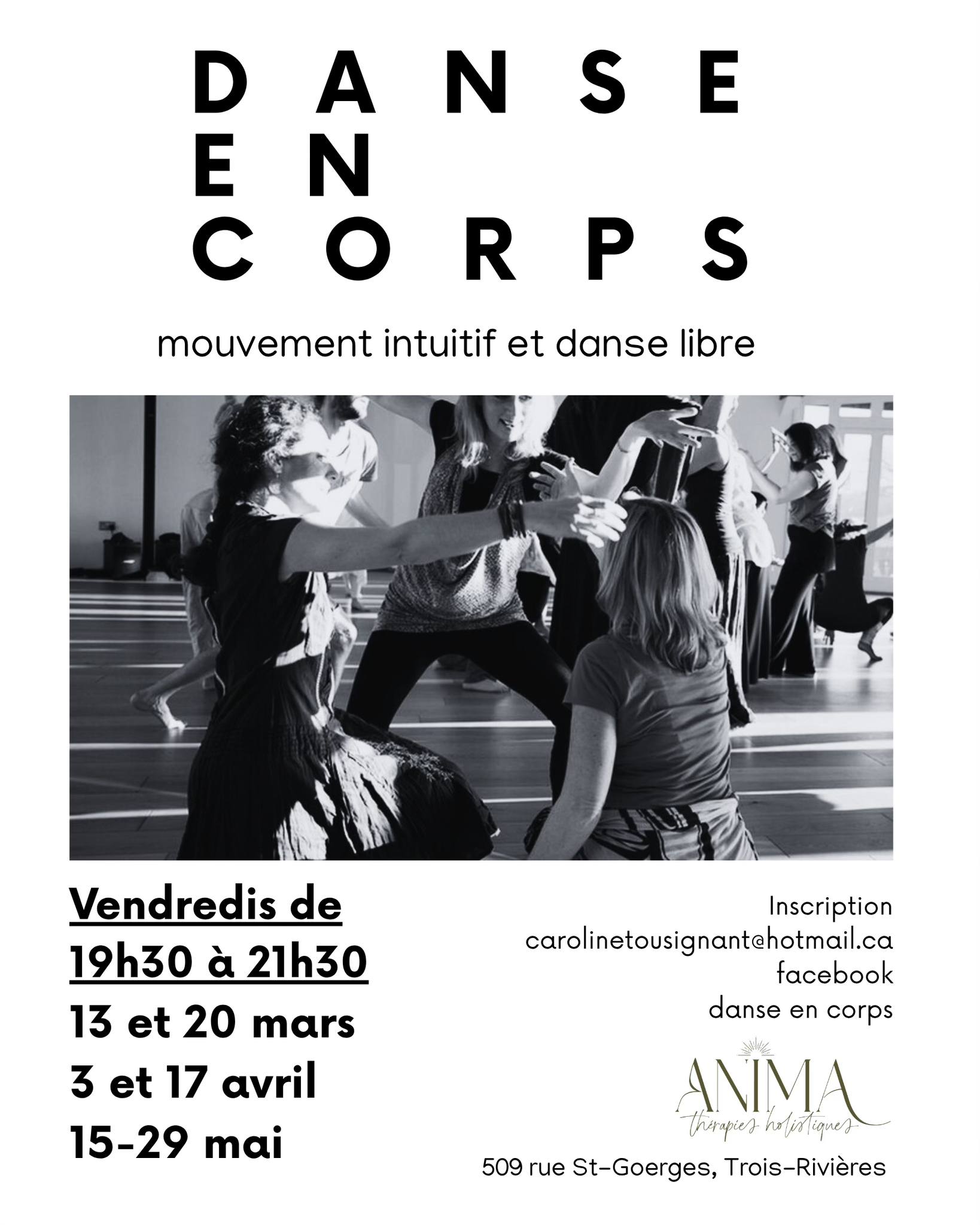Danse en corps-danse libre et intuitive