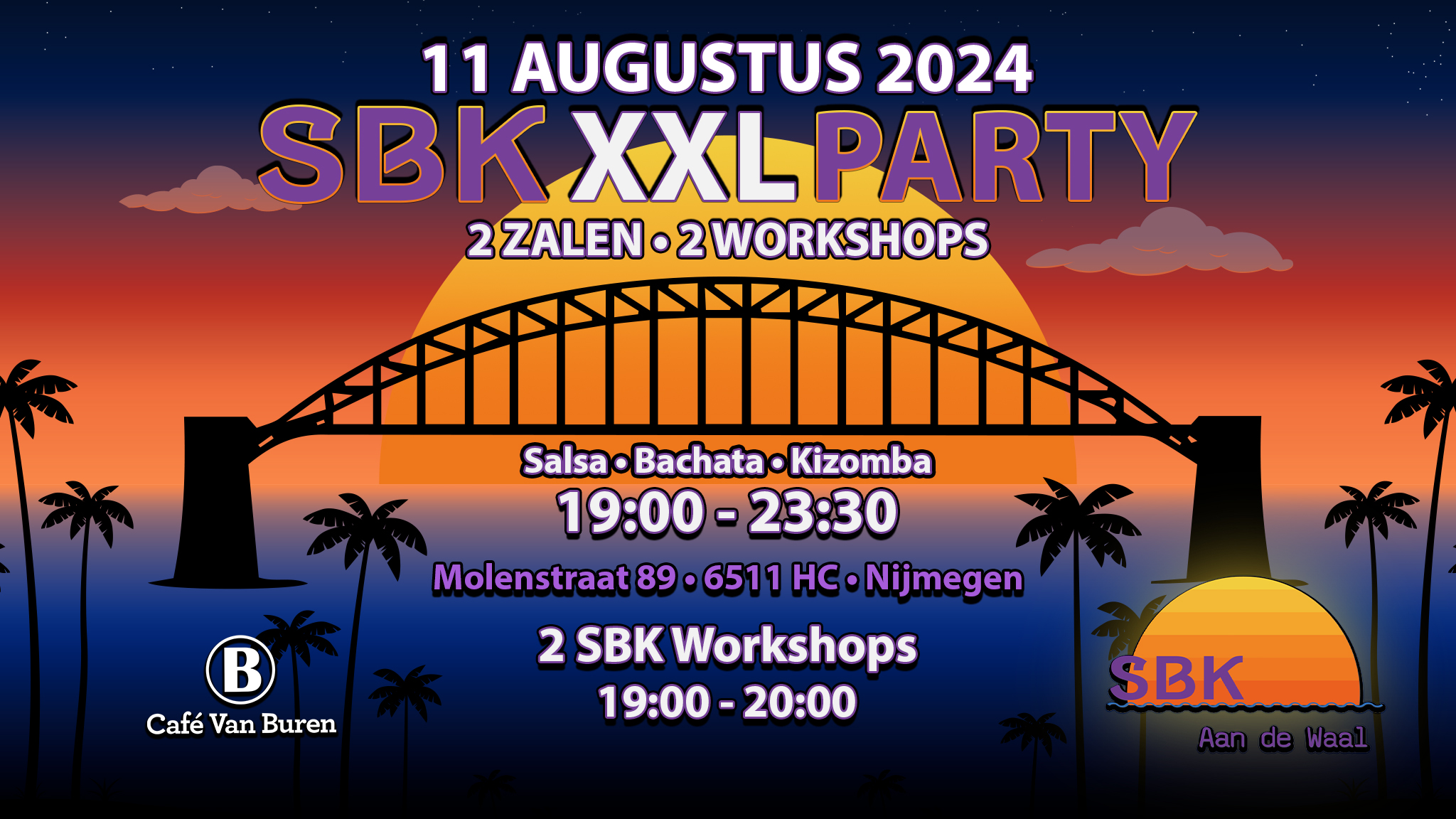 SBK XXL Editie Latin & Kizomba Party 2 Area’s 2 Workshops