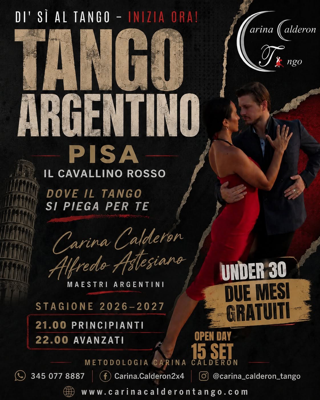 Tango Argentino Pisa - Carina Calderon - Open Day Lezione gratuita