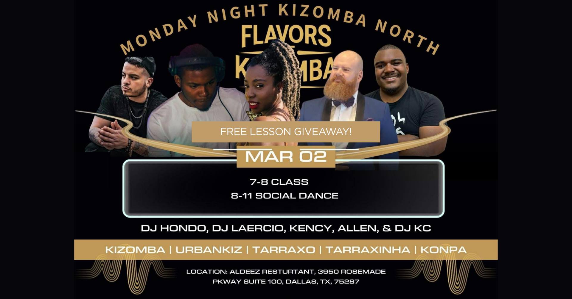 Flavors of Kizomba, Monday Night Kizomba North