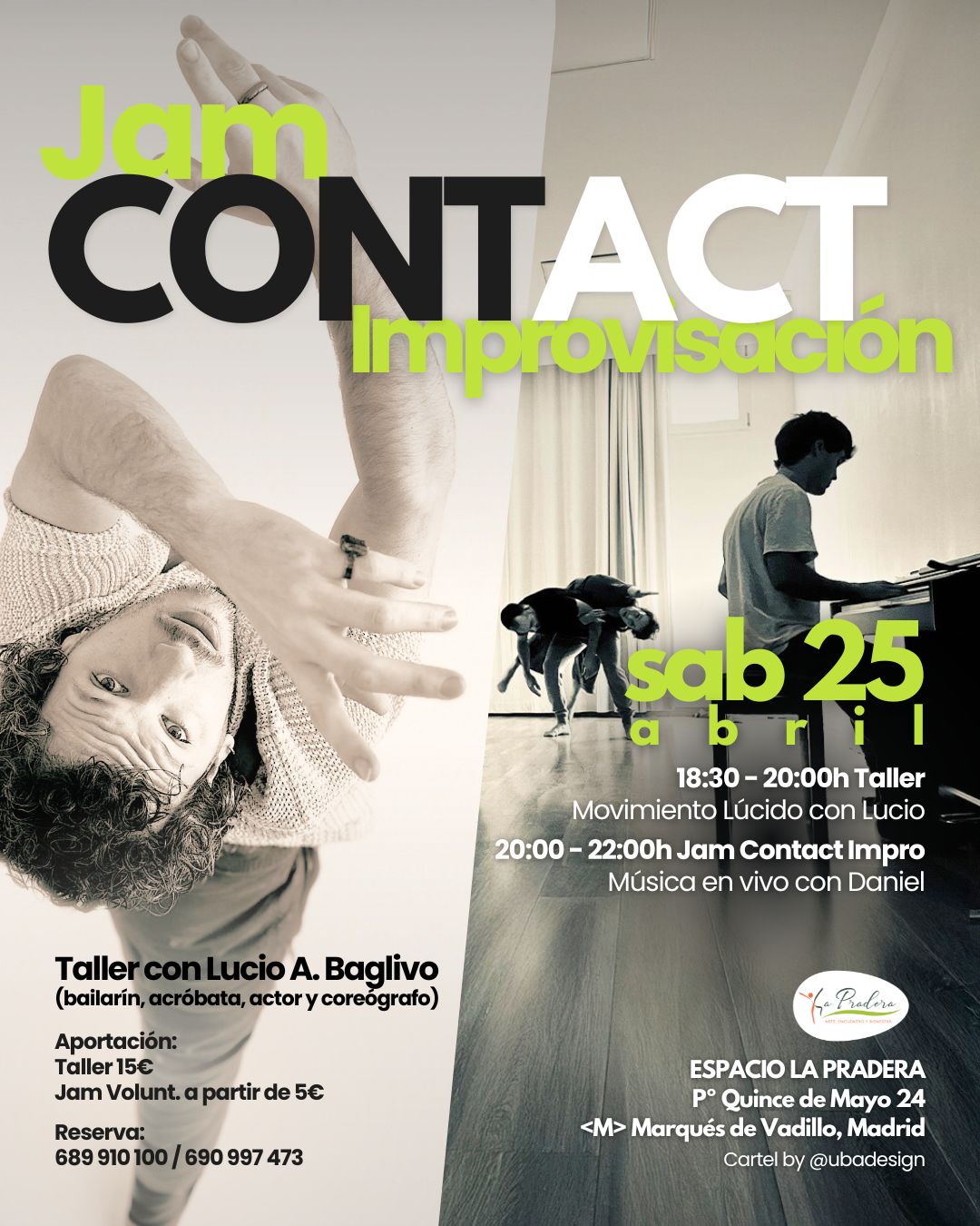 Jam Contact Impro. Taller con Lucio + Jam con Música en vivo